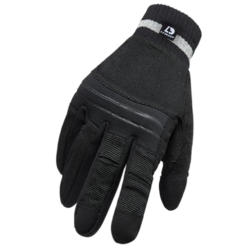 LEAKDRY Waterproof Cycling Gloves,Merino Wool Touchscreen,3-Layer Inusulated Thermal Winter Gloves,Windproof for Hiking Skiing Driving Unisex (Black, Small)