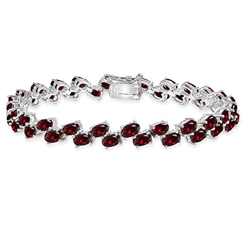 Rubis artificiel oval argent 925 sterling GemStar USA bijoux femme