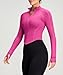 colorskin Womens Zip Up Bbl Jacket Lightweight Cropped Athletic Jacket Track Gym Workout Jackets for Running Yoga Hiking(Hot Pink,Medium)