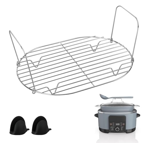 Comparison: Best Ninja Foodi Neverstick Space Saver 5 Steam and Roast Rack - Compatible with Ninja Foodi Possible Cooker Pro 8.5 Quart MC1001 MC1000 MC1010 Series,Stainless Steel Crock Pot Slow Cooker Accessories