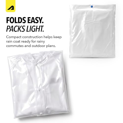 Image of Boldfit Raincoat for Kids Smart Back Long Raincoat with Hood Waterproof Rain Coat for Boys & Girls Lightweight School Poncho Jacket with Pockets & Buttons