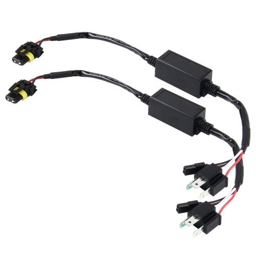HITSAN INCORPORATION 2 PCS DC 12V Universal H4 Bulb Harness Wiring