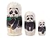 Made in Russia Panda Nesting Doll 3pc./3.5