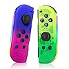 Haiovia Replacement Controllers for Nintendo Switch, OLED, Lite | Dual Vibration, Motion Control, Wake-Up Function, RGB Lighting, 15-Hour Battery (Purple)