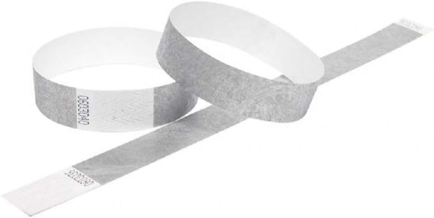 100 x Tyvek Wristbands Waterproof, Tear-Resistant Event Wristbands for parties, events, festivals, crowd management