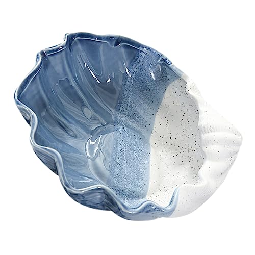 GALPADA Décoration Côtière Plateau À Bibelots En Céramique Plat À Boucles Doreilles Assiette Décorative Pour Le Salon Porte-colliers Rangement Dentrée Organisateur De Clés