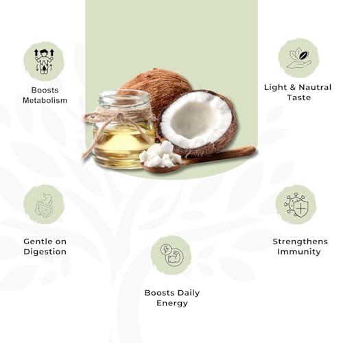 Image of Shree Aanantam Cold Pressed Coconut Oil - 1 Liter | Glass Bottle Pure & Natural, Unrefined, Extra Virgin | For Hair, Skin, Cooking & Oil Pulling | Wood Pressed Coconut Oil | Non-GMO (Pack of 1)