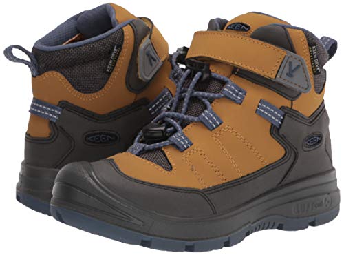KEEN Redwood MID WP-C Hiking Boot, Harvest Gold/Vintage Indigo, 31 EU