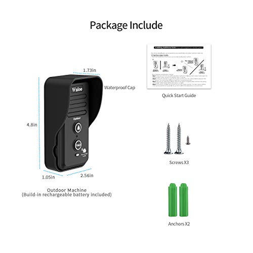 Expandable fro Wuloo Wireless Intercom Doorbell, an Additional Outdoor Unit for Expanding Wuloo Doorbell System(Only Outdoor Unit, CAN NOT Work Without Indoor Unit)