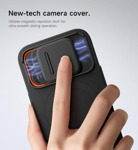 Image of SURITCH for iPhone 13 Pro Case with Magnetic Camera Slide Cover and Adjustable Kickstand, Compatible with MagSafe, Shockproof Bumper Case Slim Protective Cover for iPhone 13 Pro 6.1 Inch, Black