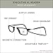 Clic Magnetic Reading Glasses for Men or Women, Computer Readers, Executive XL (XL-XXL, Black, 2.50 Magnification)