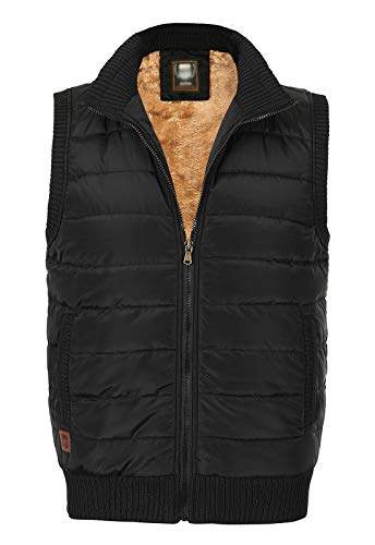Image of Spanye Men's Casual Vest Padded Puffer Jacket Vests Stand Collar Plus Size Warm Sleeveless Coat