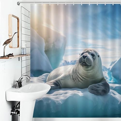 Rideau de douche polyester imperméable lavable en machine 152x183cm