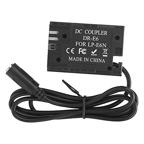 Batería simulada LP E6 adaptador de corriente de acoplador de CC para cámara 5D4 6D2 80D 4