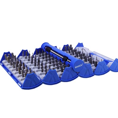 Image of 128-Piece Precision Screwdriver Set, Magnetic Driver Kit with Flexible Shaft, Professional Magnetic Repair Tool Kit for Cell Phone|Computer|Laptop|Xbox|Macbook|iPhone|iPad [Color: BLUE]