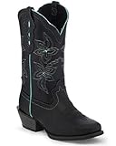 Justin Women's Buffalo Western Boot Square Toe Black 11 M