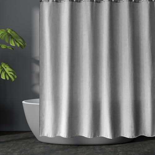 Rideau de baignoire en tissu polyester de qualité supérieure gris - 2