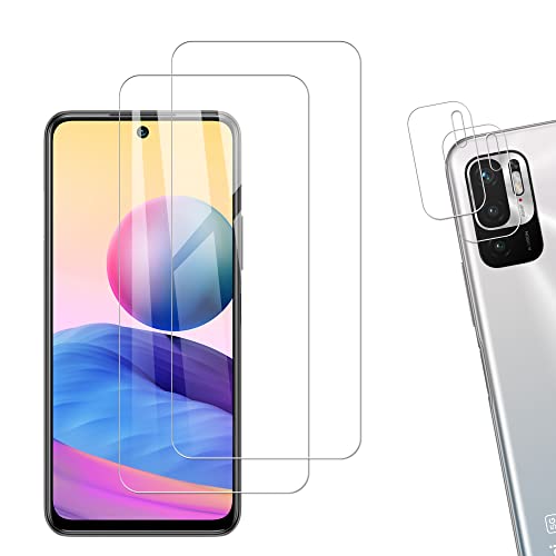 【2+2枚】KPNS 日本素材製 強化ガラス Redmi Note 10 JE XIG02 用 Redmi Note 10T 用 ガラスフィルム 強化ガラス カバー 保護フィルム