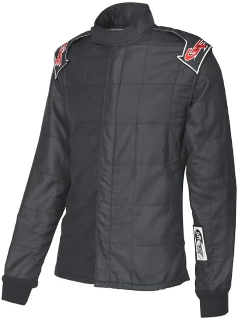 G-FORCE Racing GearG-FORCE Driving Jacket, G-Limit, SFI 3.2A/5, Multiple Layer, Fire Retardant Cotton/Nomex, Black, 3X-Large, Each
