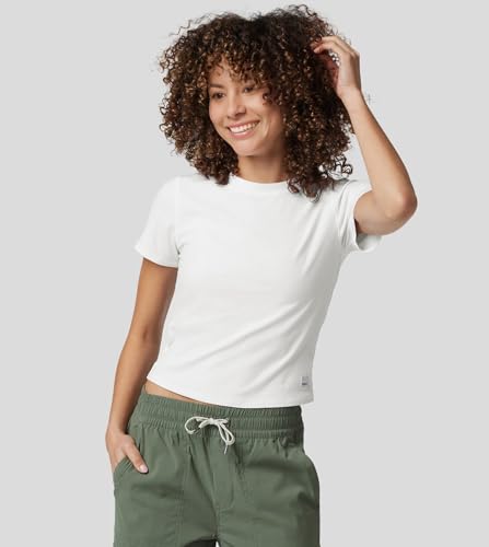 Fioboc Workout Crop Tops for Women Slim-Fit Athletic Short Sleeve Tee Gym Running Yoga Casual Tight Shirts XS-2XL2