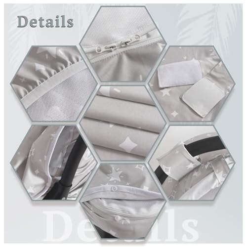 Image of Little Tots Baby Car Seat Canopy Cover, Breathable Sun Shade, Full Privacy for Newborns & Infants, Universal Fit for Boys & Girls