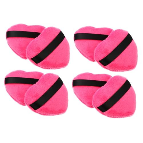 DECOMELODY Facial Makeup Puff Set 8pcs Soft Cotton Rounds Powder Applicator for Foundation Concealer Blusher