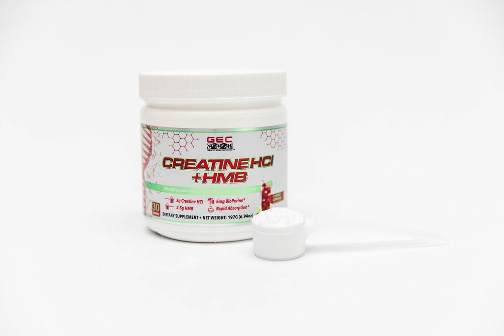 Creatine HCl + HMB for Athletes – Performance & Recovery Formula – 2g Creatine HCl, 2.5g HMB – Fast Absorption, No Bloat, No Loading – 30 Servings – GEC (Standard, Cherry Limeade) - Image 5