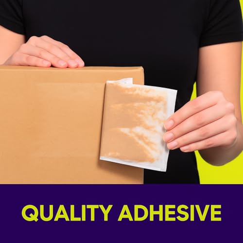 Packing List Enclosed Envelopes – 4.5\" x 5.5\" Short Side Opening – Self-Adhesive Clear or Printed Options – Multiple Pack Sizes (No Print - Clear, 200)