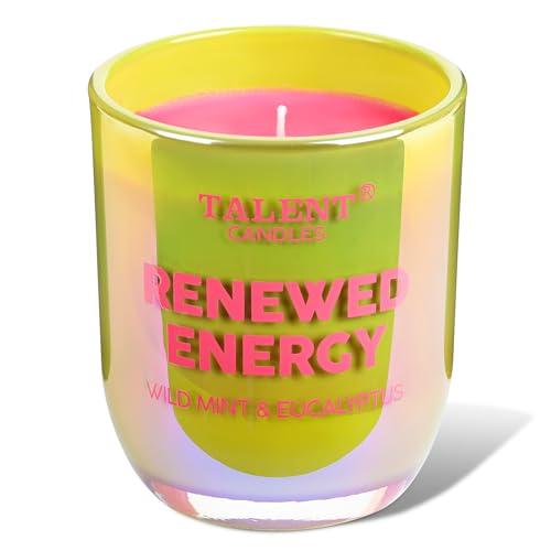 Bougies parfumées – Enjoy Collection de bougies d'aromathérapie au soja naturel, bougies idéales pour cadeaux pour femmes et hommes, menthe sauvage et eucalyptus