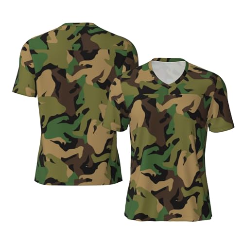 Stylish Athletic Sports Jersey Bigf-Oot-Camouflage-Camo Men's Rugby Jersey Medium