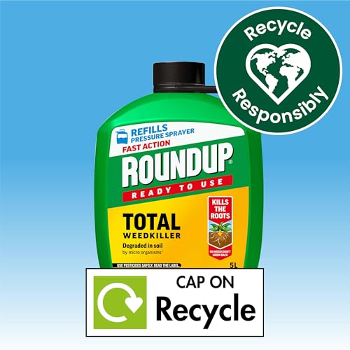 Roundup Fast Action Pump 'N Go Weed Killer 5L Refill, Clear, 112113