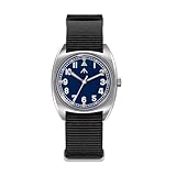 Militado ML17 - Orologio militare al quarzo da uomo, 36 mm, movimento super luminoso 2035, impermeabile fino a 100 m, Blu/Movimento 2035/Senza Calendario/Vetro K1