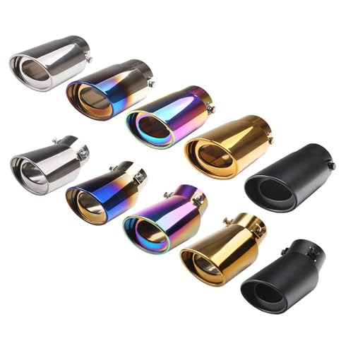 Embout d'échappement en acier inoxydable premium, sortie droite multicolore durable - 2