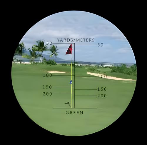Télémètre golf 7x18 Stripe noir : arpentez les greens avec ce scope compact et léger