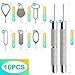 KornaDoz 16 Piece SIM Card Removal Tool Set, Stainless Steel Ejector Pins & Keys, Universal SIM Tray Eject & SD Card Tool Compatible with iPhone, All Smartphones & Tablets, Essential Portable Tech Kit