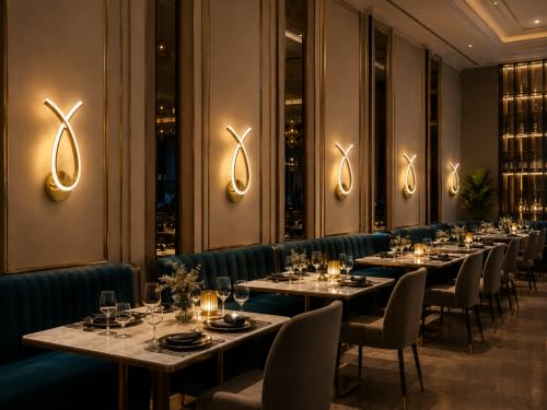 Image of FILLISKA Luxurious LED Wall Lamp for Home with Adjustable Colour Changing Function (1 Year Warranty)(French Gold-1801)