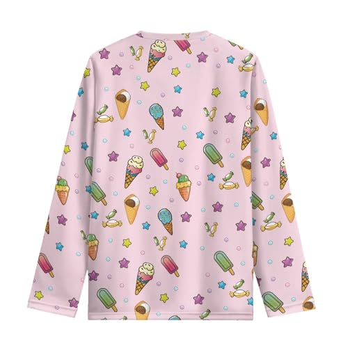 Long Sleeve Shirts for Toddler Girls Crewneck Graphic T-Shirt All-Season Thin Tops Clothes 3-16Y2