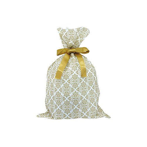 カクケイ 袋工房 リボン付巾着袋 不織布 ダマスクA S 10枚パック FDR-29