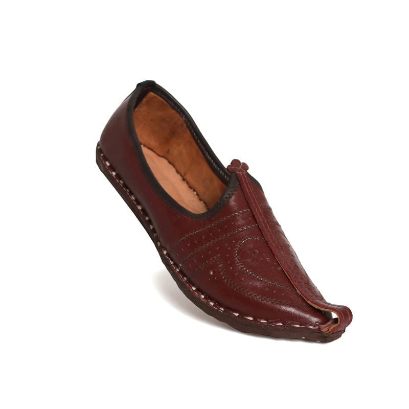 Yash&co. Men's Traditional Ethnic Leather Juttis Mojaris-picture-44