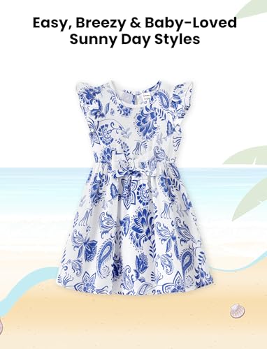 Image of PATPAT Family Matching Summer Outfits, Mommy and Me Matching Shirts Dresses Paisley Print Matching Dresses for Family