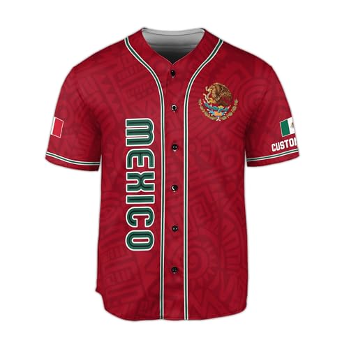 Camiseta personalizada de béisbol, jersey de béisbol México miniatura 4