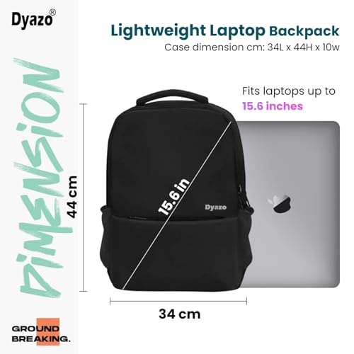 Image of Dyazo 30 L Slim Business Laptop Backpack Casual Design Water Resistant Backpack for laptops for 15.6 inch laptop (Black)