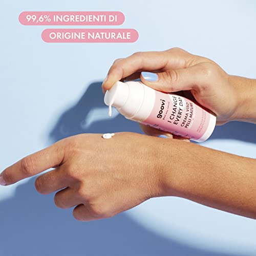 Goovi l Change Every Day Crema Viso Pelli Mature Idrata + Previene Rughe, 50ml, White, 16.67 ml (Pack of 3) - Image 4