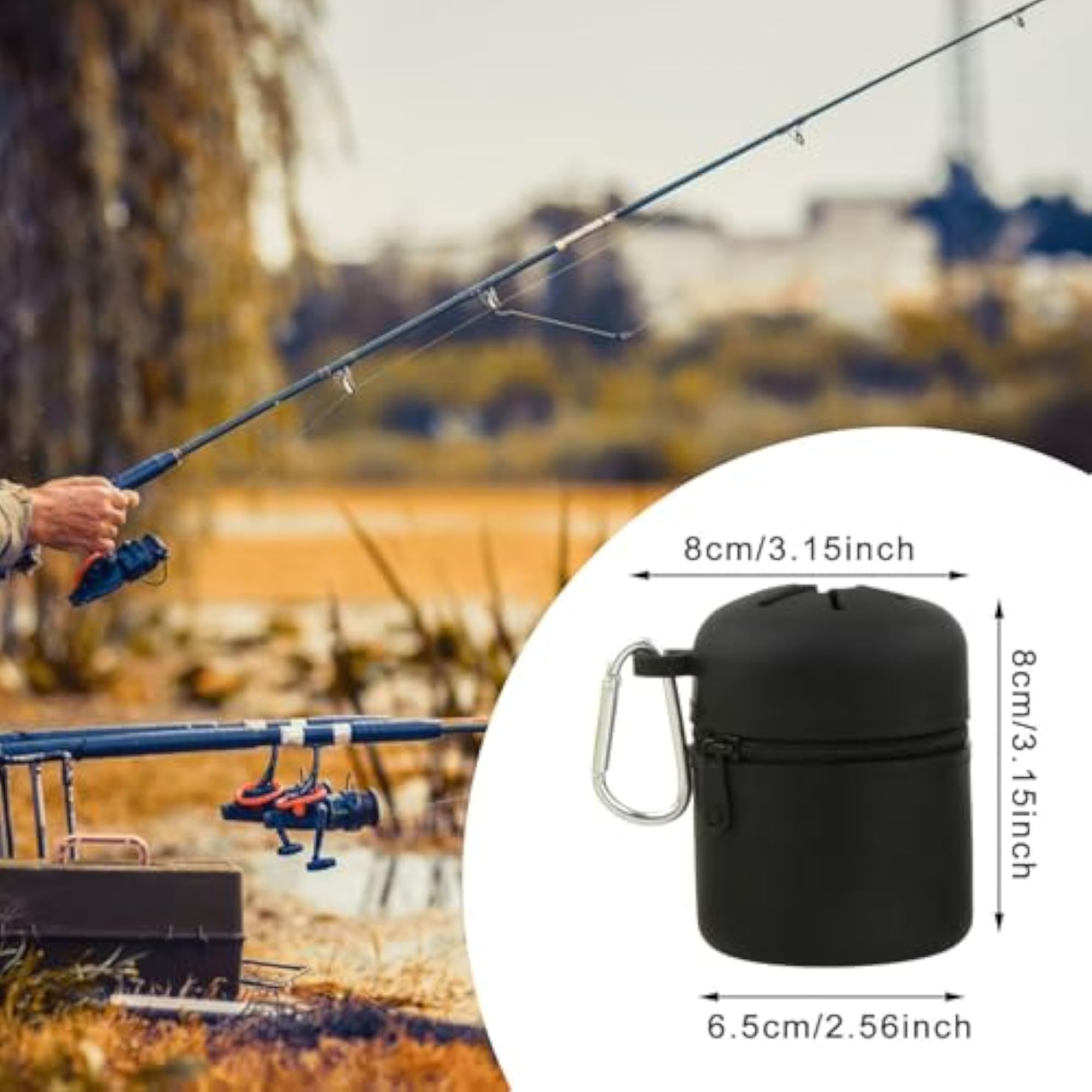 Fly Fishing Box Mini Trash Can Zippered Dust Box