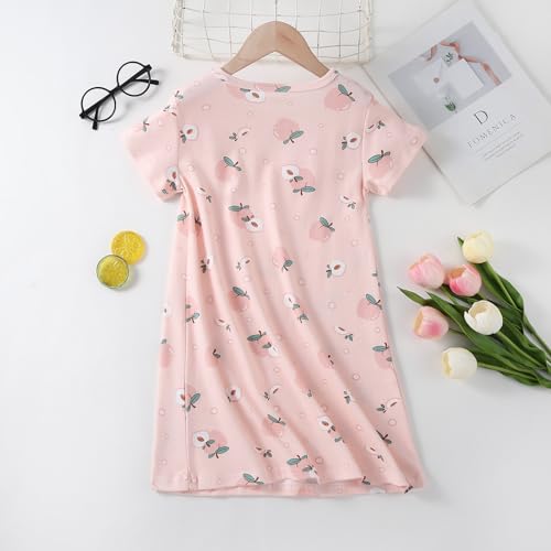Image of Girl's Stripes Nightgowns Cotton Sleep Shirts Sleepwear Princess Nightdress