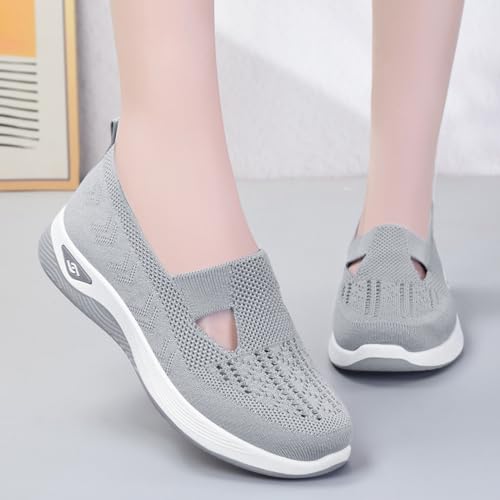 Orthopedic Shoes for Women Slip on Sneakers Shoes Woven Arch Support Breathable Soft Sole Diabetic Walking Shoes Comfort Non Slip Work Sneakers2