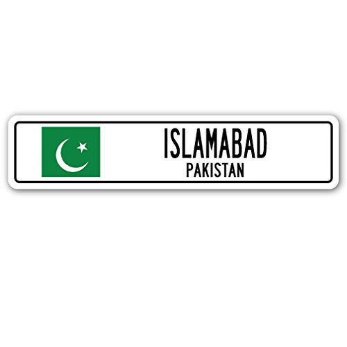 Islamabad, Pakistan Street Sign Pakistani Flag City Country Road Wall Gift