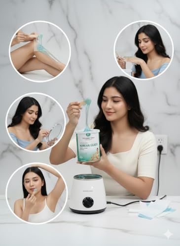 Image of Korean Glass Lipo Wax,Crystal Clear Gel Wax for Hair Removal,Smooth Finish, Hydrating Formula,For All Skin Types,Professional n Home Use 800ml