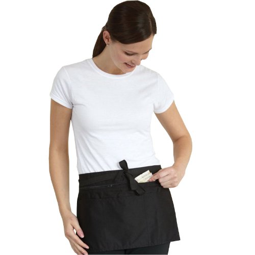 Tablier noir multi-poches zippé pour ranger vos outils de travail
