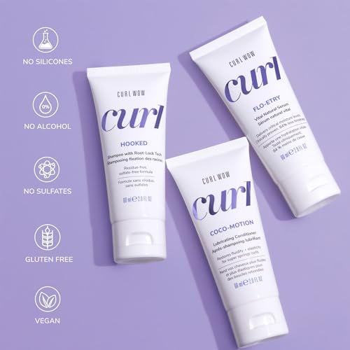Image of COLOR WOW Curl Wow Flo-etry - Vital Natural Serum | Lightweight moisturizing leave-in serum for dry, dehydrated, natural curls. Hydrates deeply without weighing hair down.